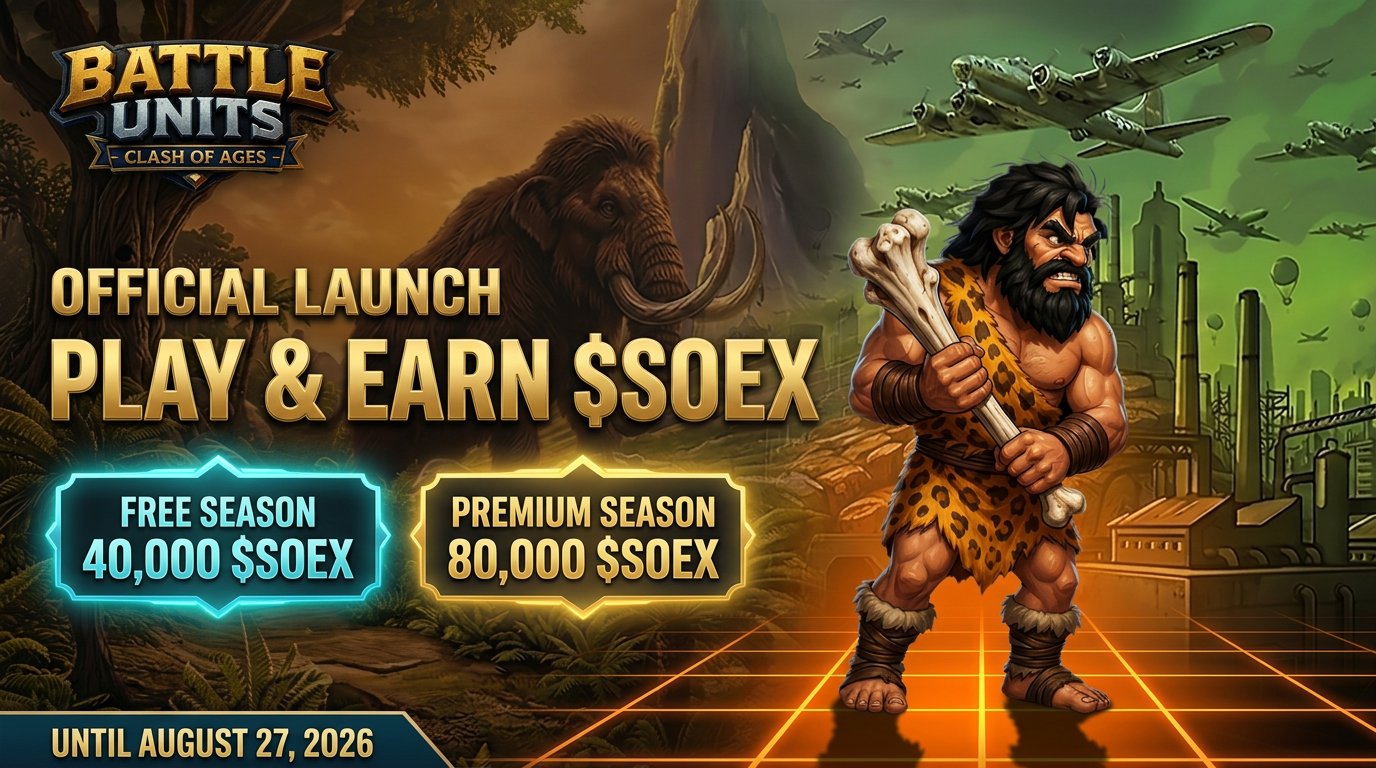 Official Launch: Play & Earn $SOEX